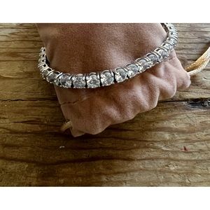 Gorgeous CZ and Sterling Tennis Bracelet